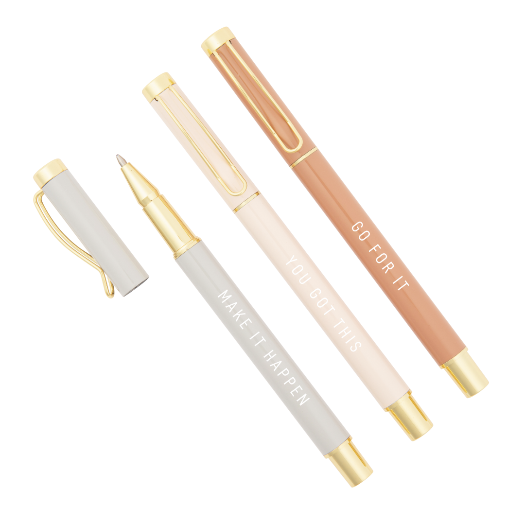 Go For It, Make It Happen, You Got This pen set