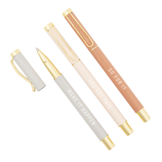 Go For It, Make It Happen, You Got This pen set