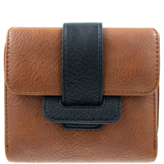 Camel/Black RFID Wallet