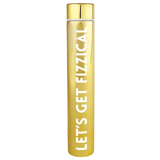 Gold "Let's Get Fizzical" Flask
