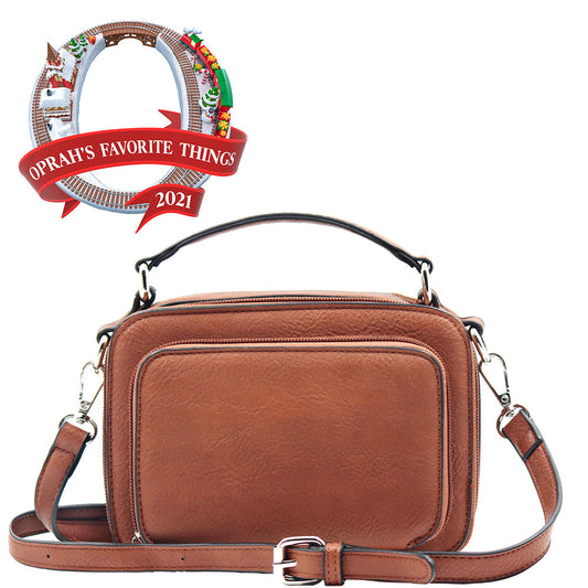 Madeline camel crossbody handbag