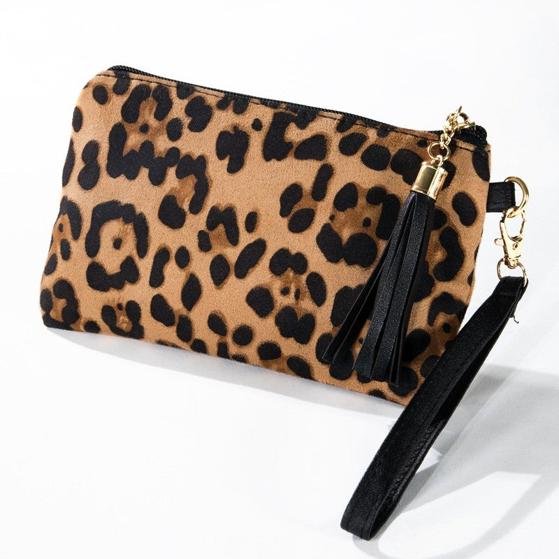 Leopard Print Wristlet