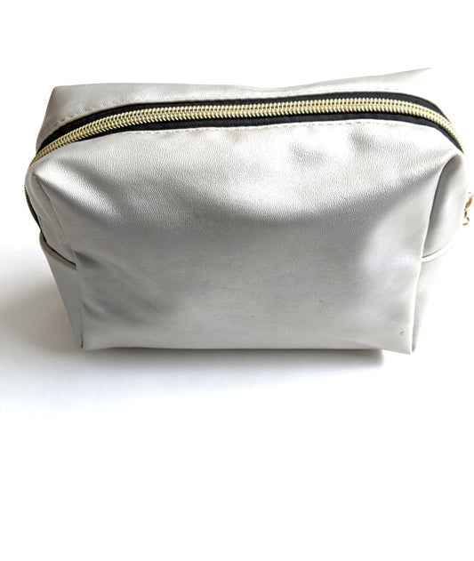 Silver Cosmetic Bag