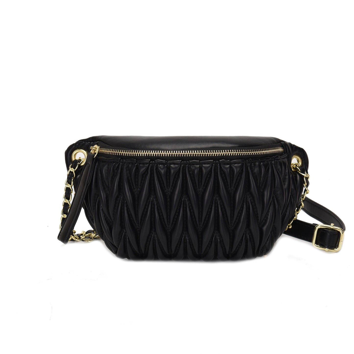 Black Quilted Crossbody Handbag