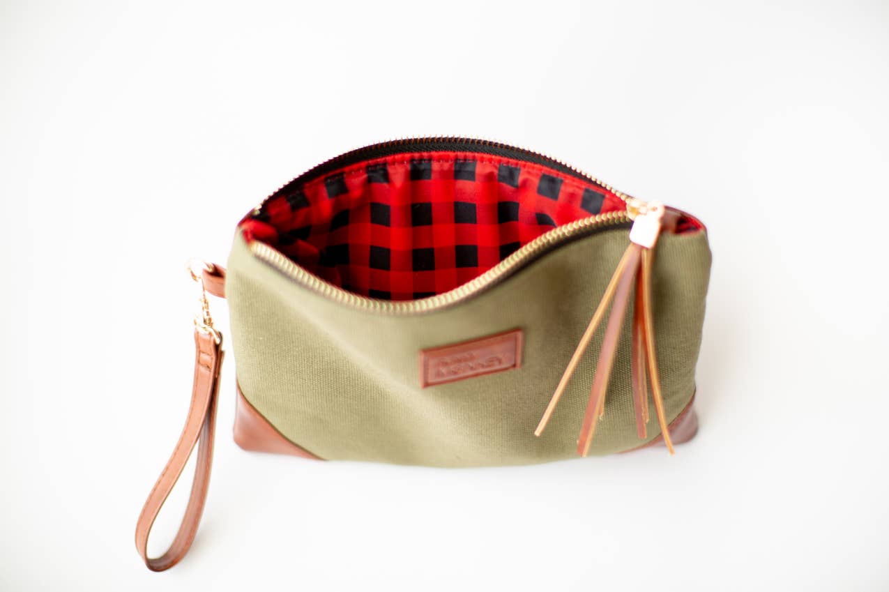 Army Green Wristlet