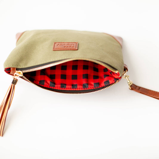 Army Green Wristlet